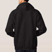 Mens Black Hoodie Image Logo Text Here Template (Back)