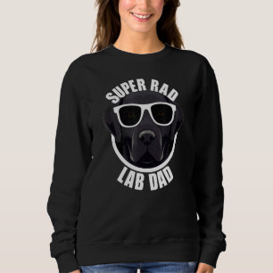 Mens Black Labrador Dad  Fatheru2019s Day Lab Dog  Sweatshirt
