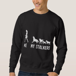 Mens Black Labrador Retriever Me My Followers Lab Sweatshirt