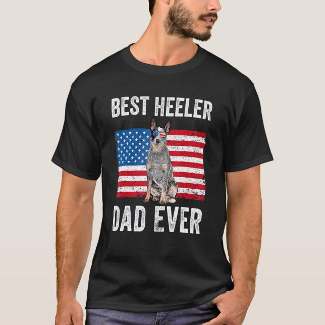 Mens Blue Heeler Dad Australian Cattle Dog  Americ T-Shirt (Front)