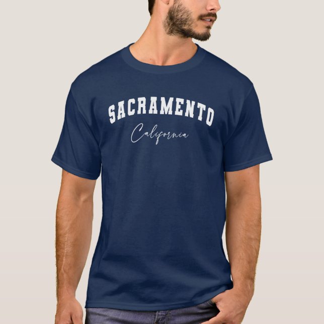 Men's Blue Sacramento, California T-Shirt (Front)