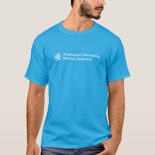 Men's blue t-shirt with AMBS logo centred