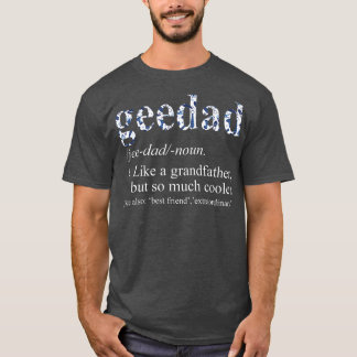 Mens Blue Tie Die Cool Geedad Like a Grandfather T-Shirt