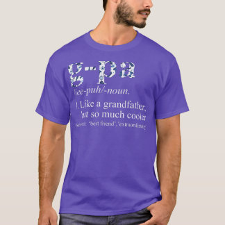 Mens Blue Tie Die Cool Pa Like a Grandfather  T-Shirt