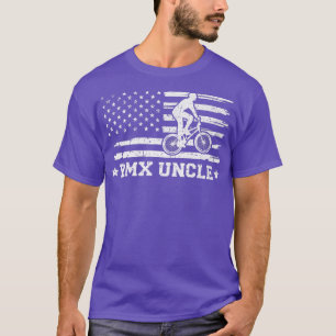 Mens BMX Bike Rider American Flag BMX Uncle Father T-Shirt