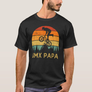 Mens Bmx Cycling Vintage Retro Bmx Papa Father's T-Shirt