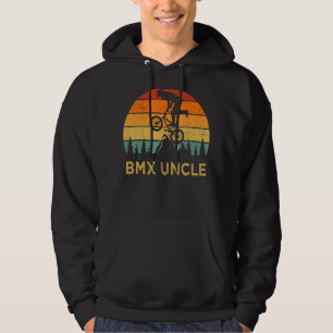 Mens Bmx Cycling  Vintage Retro Bmx Uncle Father's Hoodie