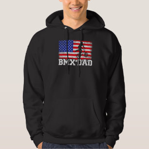 Mens Bmx Vintage American Flag Bmx Dad Father's D Hoodie