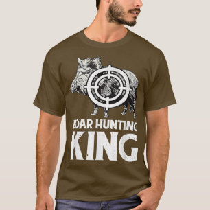 Mens Boar Hunting King Wild Boar Star Wild Boar Pi T-Shirt