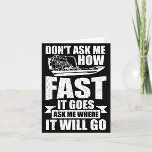 Mens boat rider airboating airboat captain boat card