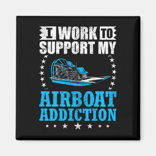 Mens boat rider airboating airboat captain boat magnet