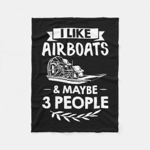 Mens boat rider maybe 3 people airboat riding boat fleece blanket
