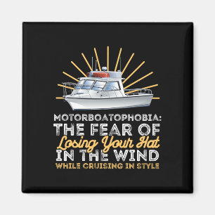 Mens boating boat owner motorboatophobia funny dad magnet