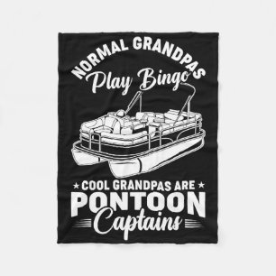Mens Boating Cool Grandpas Are Pontoon Captain Fun Fleece Blanket