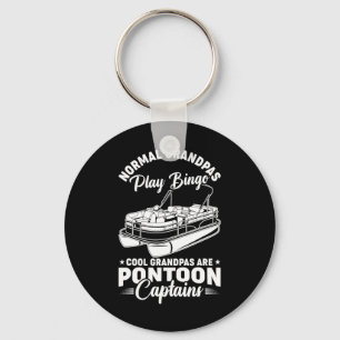 Mens Boating Cool Grandpas Are Pontoon Captain Fun Key Ring