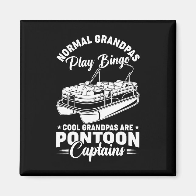 Mens Boating Cool Grandpas Are Pontoon Captain Fun Magnet (Front)