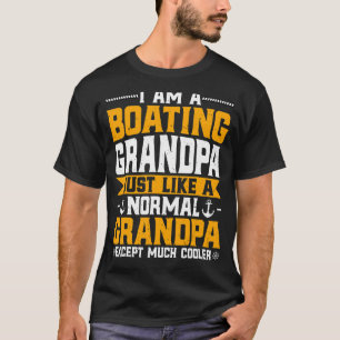 Mens Boating Grandpa Motorboating Boat Captain G T-Shirt