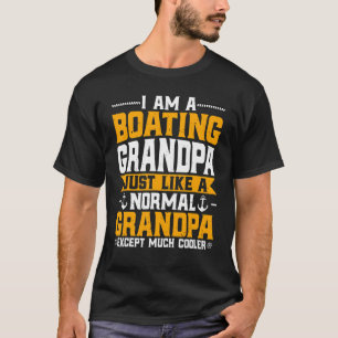 Mens Boating Grandpa Motorboating Boat Captain G T-Shirt