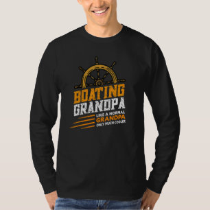 Mens Boating Grandpa   Motorboating Sailing Captai T-Shirt