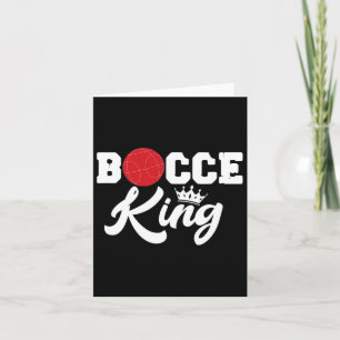 Mens Bocce King Bocci Player Italian Lawn Ball Gam Card