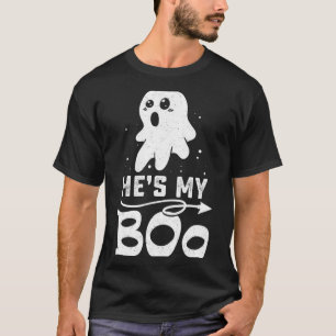 Mens Boo Cute Matching Couple Halloween Costume T-Shirt