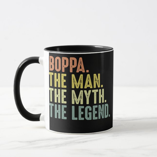 Mens Boppa Shirt for Men Funny Fathers Day Boppa Mug (Left)