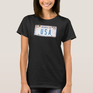 Mens Born In Usa Cool Retro Vintage Style Old Lice T-Shirt