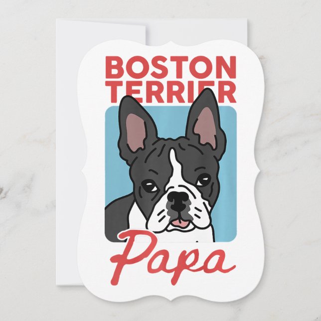 Mens Boston Terrier Papa Dog Owner Boston Terrier  (Front)