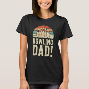 Mens Bowling Dad Retro Ten Pin Team League T-Shirt