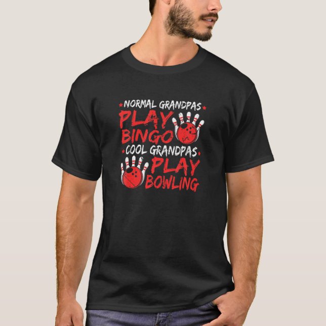 Mens Bowling Grandpa T-Shirt (Front)