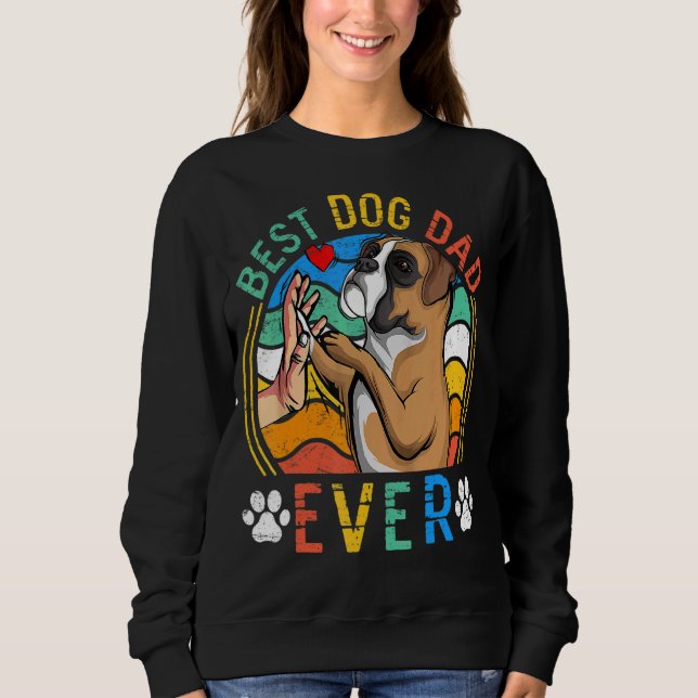 Mens Boxer Best Dog Dad Ever  Dog Sweatshirt (Front)