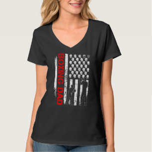 Mens Boxing Us American Flag For Patriotic Dad Fat T-Shirt