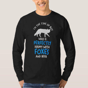 Mens Boy Who Is Happy With Foxes T-Shirt