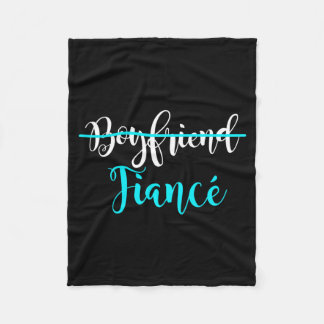 Mens Boyfriend Future Husband Couple Engagement Fleece Blanket