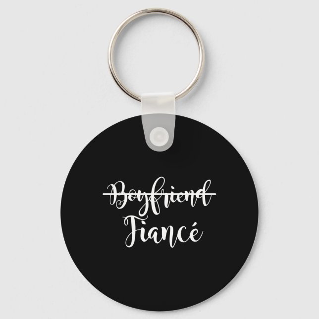 Mens Boyfriend Future Husband Present Couple Key Ring (Front)
