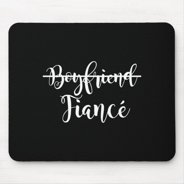 Mens Boyfriend Future Husband Present Couple Mouse Pad (Front)