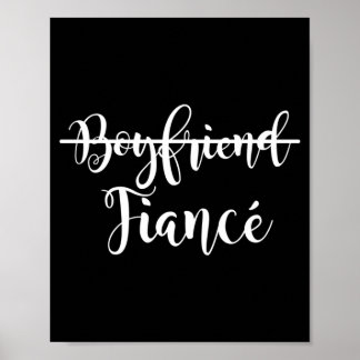 Mens Boyfriend Future Husband Present Couple Poster