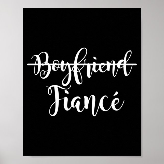 Mens Boyfriend Future Husband Present Couple Poster (Front)