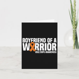 Mens Boyfriend Of A Warrior Orange Ribbon Rsdcrps Card