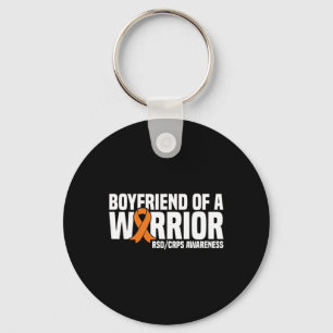 Mens Boyfriend Of A Warrior Orange Ribbon Rsdcrps Key Ring