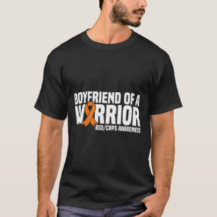 Mens Boyfriend of a Warrior Orange Ribbon RSDCRPS  T-Shirt