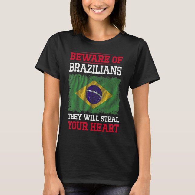 Mens Brazil Proud Brazilians Brazilian Roots Ameri T-Shirt (Front)