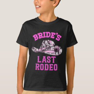 Mens bride's last rodeo cowgirl hat bachelorette T-Shirt