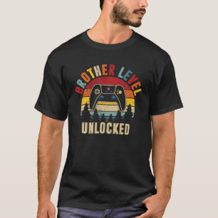 Mens Brother Level Unlocked Video Gamer Father's D T-Shirt