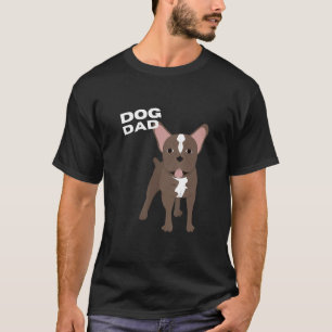 Mens Brown French Bulldog Dog Dad Man T-Shirt