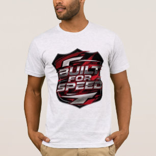 Men's Built for Speed Racing Shield Emblem T-Shirt