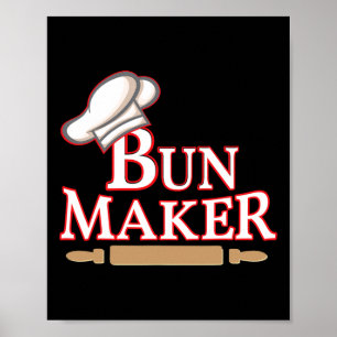 Men's Bun Maker Halloween Couple Costumes Poster
