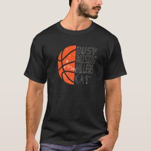Mens Busy Raising Ballers Basketball Dad T-Shirt