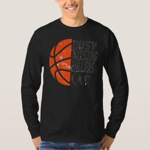 Mens Busy Raising Ballers Basketball Dad T-Shirt