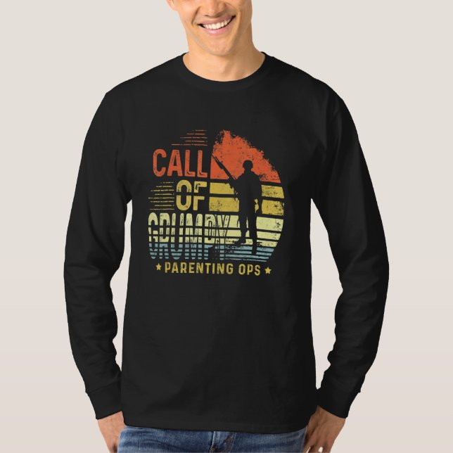Mens Call Of Grumpy Parenting Ops For Men Gamer T-Shirt (Front)